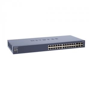 Switch NetGear FS728TSEU, 24 x RJ-45 10/100, 4 x RJ45 10/100/1000
