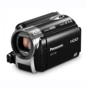 Camera video Panasonic standard definition, HDD 60 GB si slot SD / SDHC, zoom opotic 70 x, stabilizator optic imagine O.I.S, functie incarcare youtube, culoare neagra
