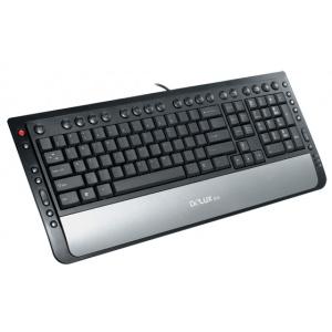 Tastatura Delux Slim Multimedia Black, silent, USB+PS2, DLK-K100