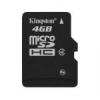 Kingston Micro-SDHC 4GB Secure Digital Card Single Pack - Card Only Class 4