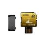 Secure Digital Card 4GB, Class 6, SDHC-DUO, SDHC+USB interface, A-Data, blister