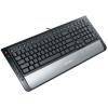 Tastatura delux slim multimedia silver&amp;black, silent, usb+ps2,