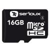 Card microSDHC 16GB SERIOUX, cu adaptor SDHC, class 6