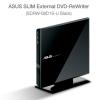 ASUS SDRW-08D1S-U/BLACK, DVD-R 8X, External DVD-RW USB 2.0, Slim Drive Black