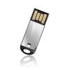 USB flash drive 4GB SP Touch 830 Silver, retractable, mini, slim, stainless stee
