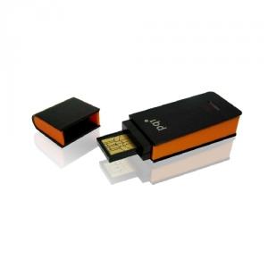 Memorie externa Traveling Disk I221, 2GB, USB 2.0, negru/portocaliu, PQI