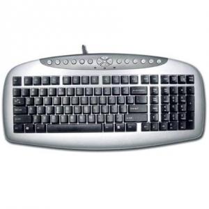 A4Tech KB-21, Multimedia USB Keyboard (Silver/Black) (US layout)