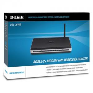 D-link Router & Switch 4 porturi +ADSL2, Wireless G