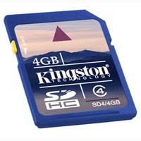 Secure Digital Card 4GB SDHC Clasa 4 (SD Card pentru camerele video) Kingston