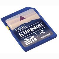 Secure Digital Card 8GB SDHC Clasa 4 (SD Card pentru camerele video) Kingston