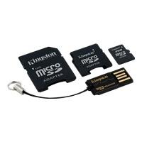 Card memorie Kingston Micro Secure Digital HC 4GB with 2 Adapters + Micro-SD Reader