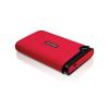 HDD extern Transcend StoreJet 250GB, USB2.0, Invelis Cauciuc Rosu, Anti-Shock