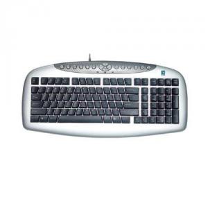 A4Tech KBS-21, ANTI-RSI Keyboard PS/2 (Silver/Black) (US layout)