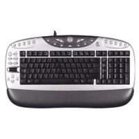 A4Tech KBS-26, ANTI-RSI Multimedia Keyboard PS/2 (Silver/Black) (US layout)