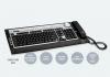 Tastatura delux slim multimedia silver&amp;black, volume control,