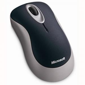 Mouse Microsoft 2000, Wireless, Optic, USB, Mac/Win, gri+negru, 3 butoane, 69J-00007