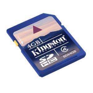 Micro Secure Digital Card SDHC 4GB cu doua adaptoare (Micro SDHC Card, pentru telefoane mobile) Kingston