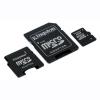 Micro Secure Digital Card SDHC 8GB cu doua adaptoare (Micro SDHC Card, pentru telefoane mobile) Kingston