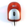 Mouse PS/2 optic Serioux Trakker OP76-RD, scroll, transparent red & silver
