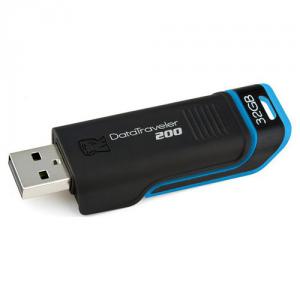 USB Flash Drive 32 GB USB 2.0 Kingston DataTraveler 200, retractabil