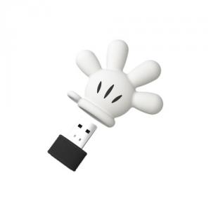 USB Flash Drive 4GB, USB 2.0, T807, Disney Series, Alb, cauciucat, Mickey Glove