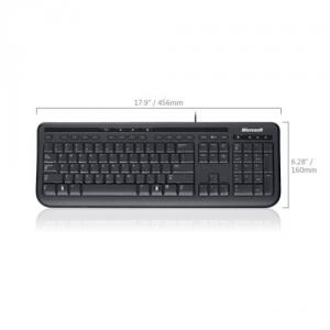 Tastatura Microsoft 600, Wired, multimedia, USB, negru, ANB-0001