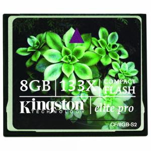 Kingston 8GB Elite Pro CompactFlash Card 133x (Single Level Cell)