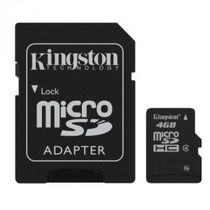 Micro Secure Digital Card 4GB SDHC Clasa 4 (Micro SDHC Card, pentru telefoane mobile) Kingston