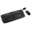 Kit Tastatura&amp;Mouse Genius Wireless TwinTouch 720E Black, USB, 4D pad, butoane multimedia, MS office,