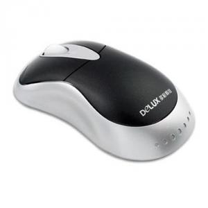 Mouse Delux optic, scroll, PS2, silver&amp;black, DLM-325B