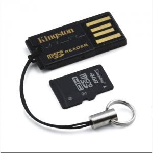 Micro Secure Digital Card 4GB cu MicroSD Reader Generatia 2 Kingston
