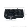 Tastatura microsoft natural ergo 4000, multimedia, usb, negru,