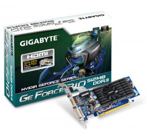 VGA N210D3-512I PCIE 1.6 2.0 5Placa video 128 MB DDR3 GT210 64BIT ATX HDMI Dual link DVI-I GIGABYTE