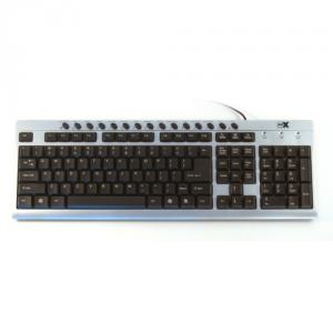 Tastatura PS/2 Serioux, multimedia (15 taste MM), black&silver