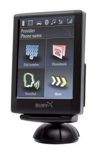 Car Kit - Bury CC 9060 - Ecran LCD tactil detasabil; Comanda Vocala