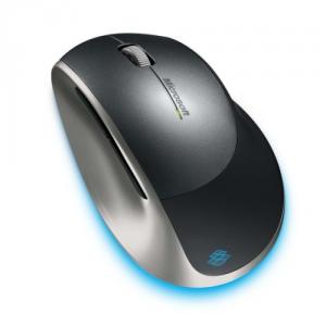 Mouse Microsoft Explorer, Wireless, Blue Track, USB, negru, 4 butoane, scroll metalic, 5AA-0000