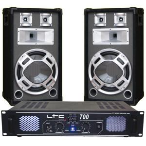 (DJ12BG) SET BOXE 12 inch BASIC GRI+AMPLIFICATOR LTC700