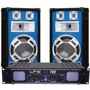 Set Boxe 12 Basic Blue+Amplificator LTC700-DJ12BB