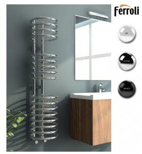 Radiator decorativ pentru baie, 300x1200, cromat, Ferroli Luna