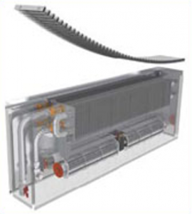 Ventiloconvector vertical, 2618 W, 900 mm., 3 trepte de turatie, racord flexibil si robineti, model vopsit, Stilltech VCVV-900-142-330-1-2-2