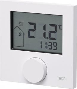 Termostat de camera TECEfloor Standard, afisaj digital, alb, neprogramabil, 24V (fara senzor sapa))