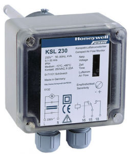 Fluxostat electronic compact pentru canal aer FEMA - Honeywell, 24Vca releu 10A 250V