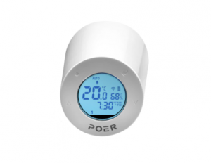 Cap termostatic POER Smart cu control din internet, cu comanda pornit-oprit centrala si control vocal Google Home si Alexa