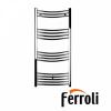 Radiator baie portprosop curbat, 400 700 cromat, ferroli talia