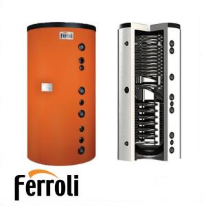 Rezervor de acumulare Ferroli, 2 serpentine cu izolatie 100 mm, model FB2 1000 - 1000 litri