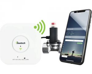 Kit detector inteligent gaze naturale WiFi + electrovalva 3/4 Bautech SGD RNG wifi, compatibil Air Radio