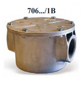 Filtru de gaz Giuliani Anello - Watts, din aluminiu, element filtrant din Viledon P15 500S, grad de filtrare 50microni, 1bar, racord conectare 1 2,