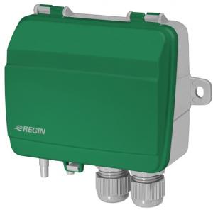 Traductor de presiune Regin, cu 2 senzori 0-1250Pa, 2 intrari universale pentru Pt1000 Ni1000 on off sau 0-10V, Modbus, inclusiv accesoriile de montaj ANS