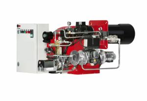 Arzator mixt pe gaz motorina, modulant, 1390-4060 kW, 2  , cap de ardere lung, F.B.R model K 350 M TL EL + R CE-CT