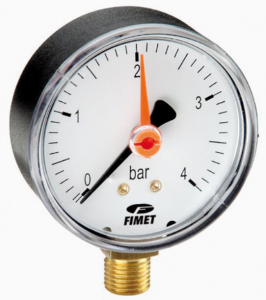 Manometru radial 1 4  , O50mm, cu ac indicator referinta, 0 6bar, Fimet - Watts